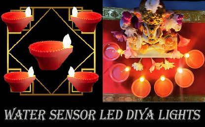LED Light Water Sensor Diyas (pack of 6/12/18/24)