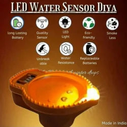 LED Light Water Sensor Diyas (pack of 6/12/18/24)